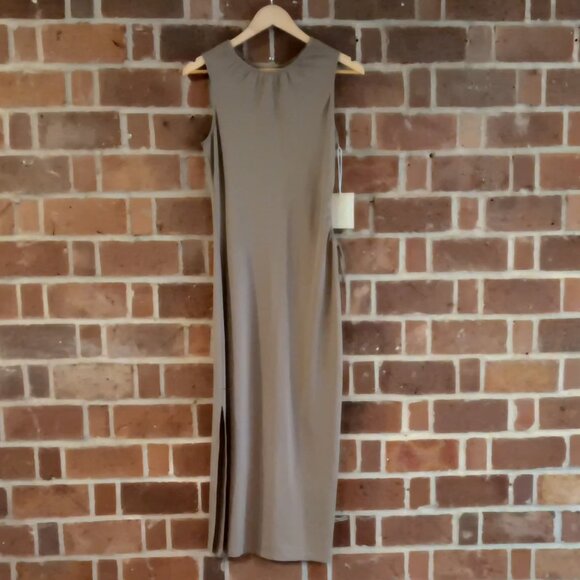 All:Row Dresses & Skirts - ALL ROW 💜💕 Womens Side Cutout Midi Side Slit Zip Back Fitted Cute Dress 💜💕